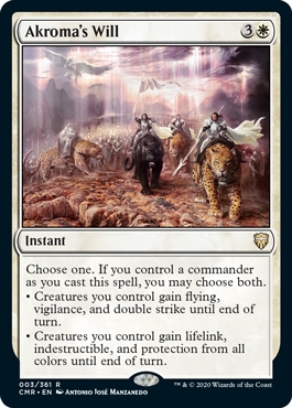 Akroma's Will Commander Legends